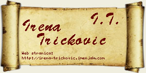Irena Tričković vizit kartica